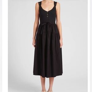 Ulla Johnson Black Lilith Midi Dress Size 2